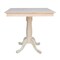 International Concepts 36 in. x 36 in. Square Top Pedestal Table  With 4 Counter Height Stools Set of 5 K-3636TP-6B-S6172-4 - alternate 2